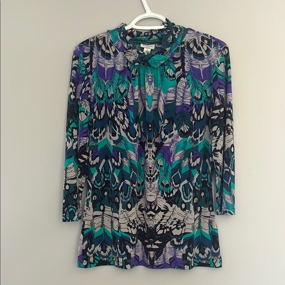 Patterned Women's Top - Multicolor - Picture 1 of 9